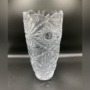 Vintage Bohemia Crystal Vase, Made In Czech Republic EUC PRE-OWNED